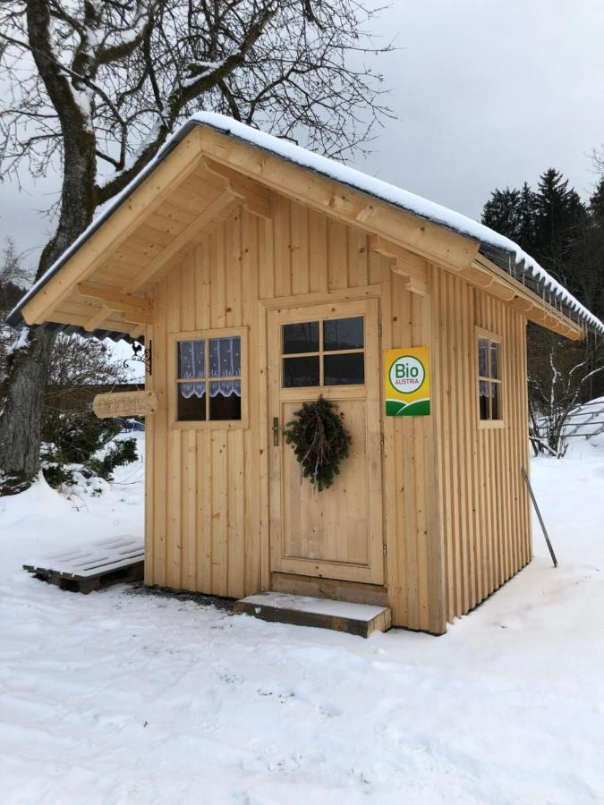 Apartamento Biohof Auinger, Der Tiererlebnishof Aurach am Hongar Exterior foto