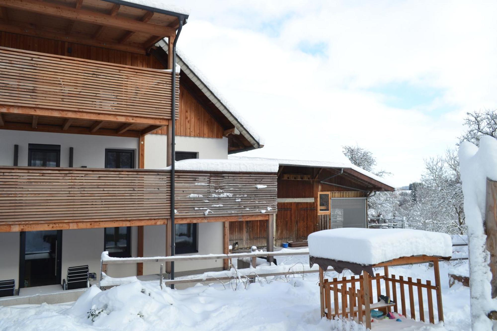Apartamento Biohof Auinger, Der Tiererlebnishof Aurach am Hongar Exterior foto